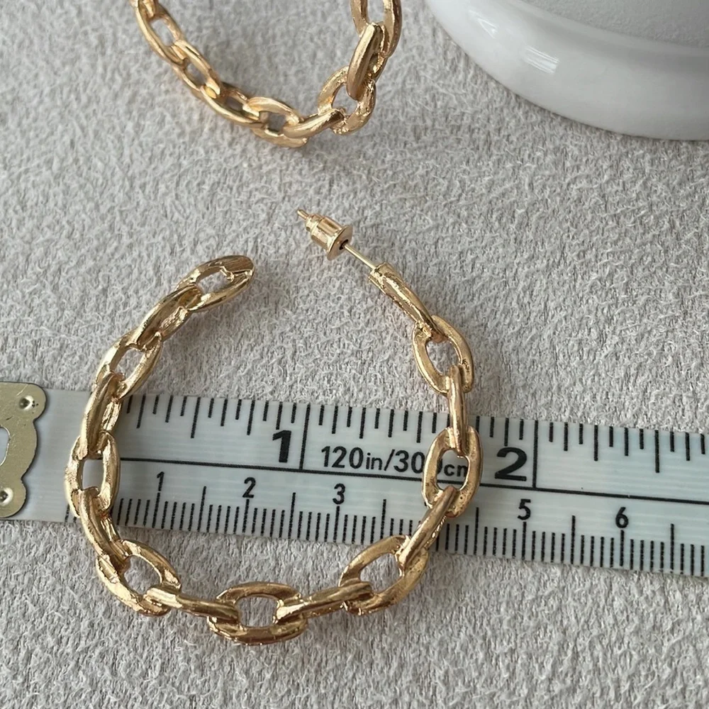 Biggie chain link hoop earrings
